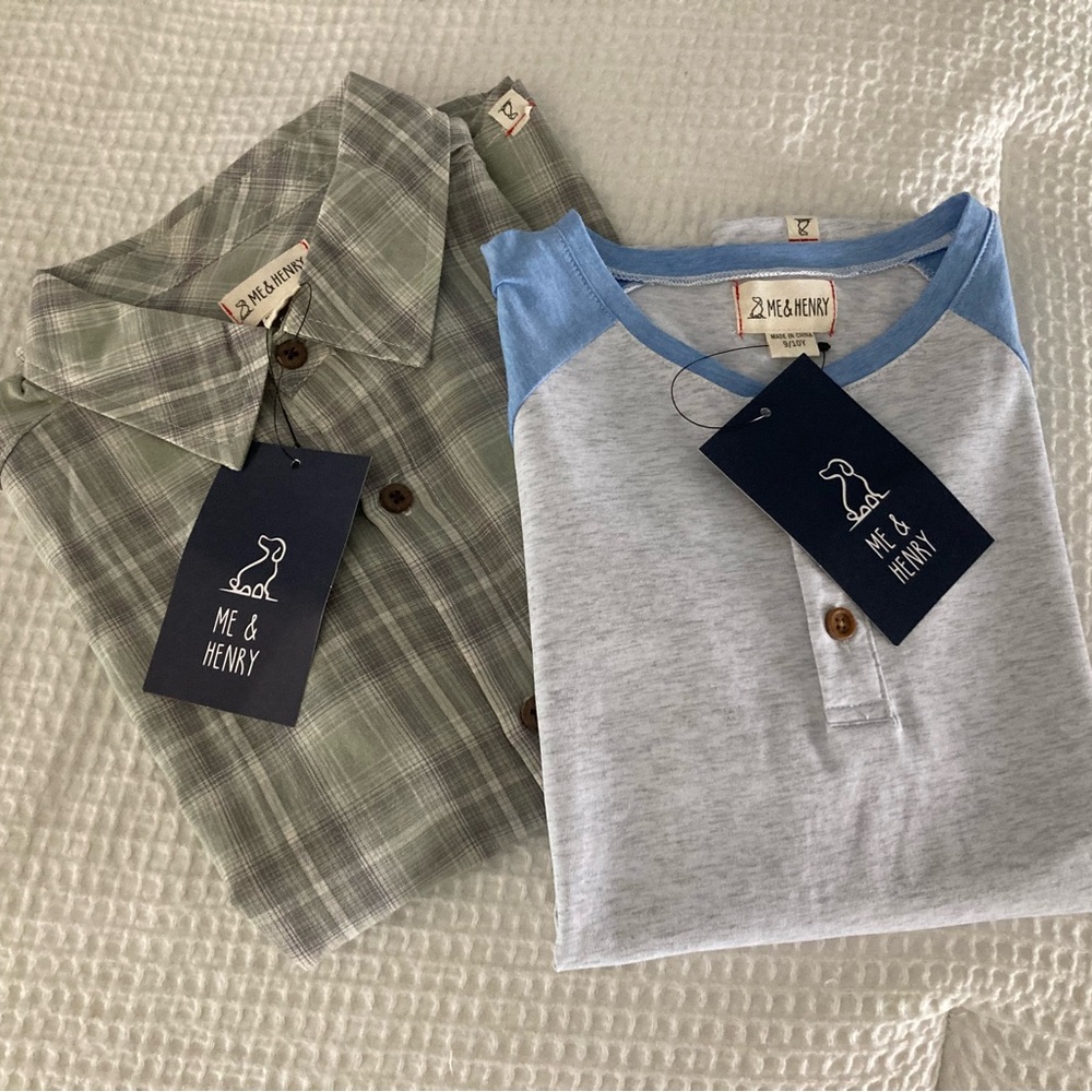 Me & Henry Plaid and Raglan Shirts